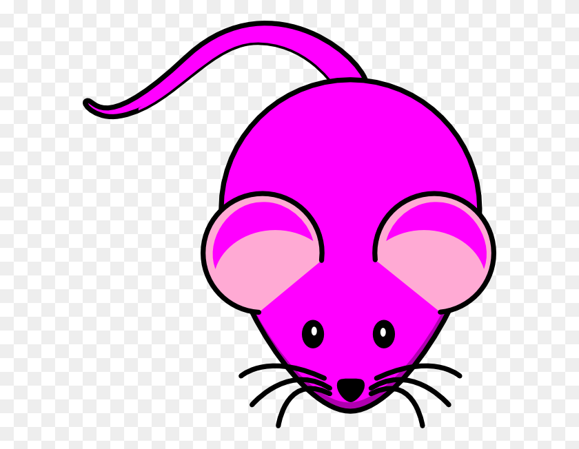600x592 Розовая Мышь Картинки - Симпатичные Мыши Клипарт