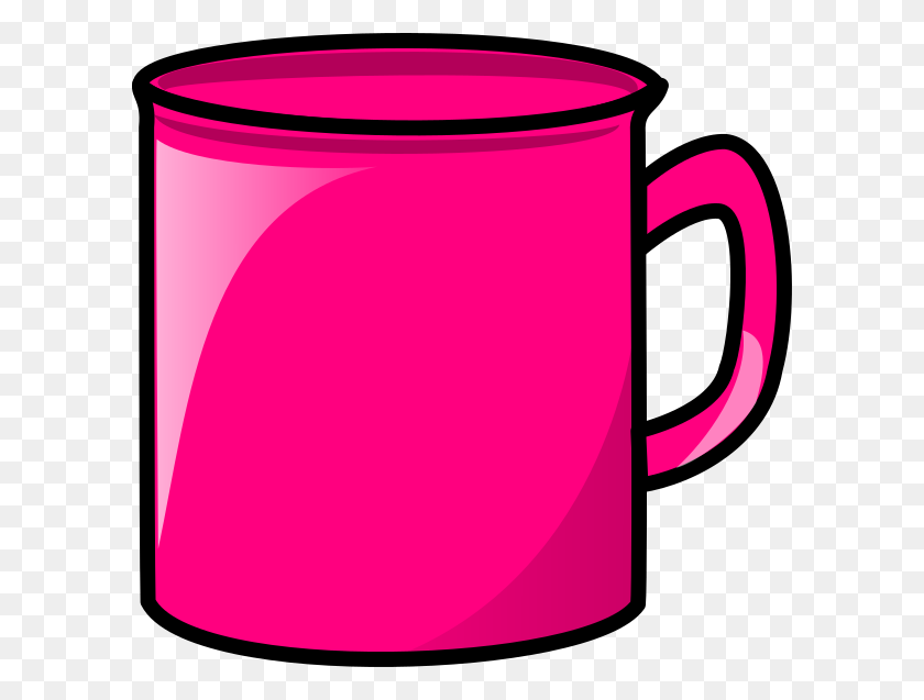 600x577 Pink Mug Clip Art - Mug Clipart