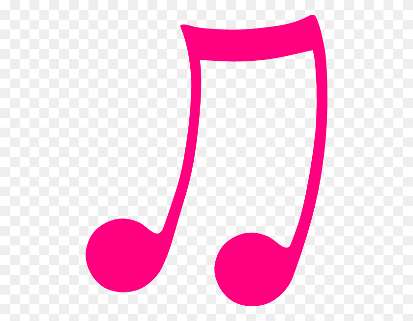 492x594 Pink Musical Note Clip Art - Note Clipart