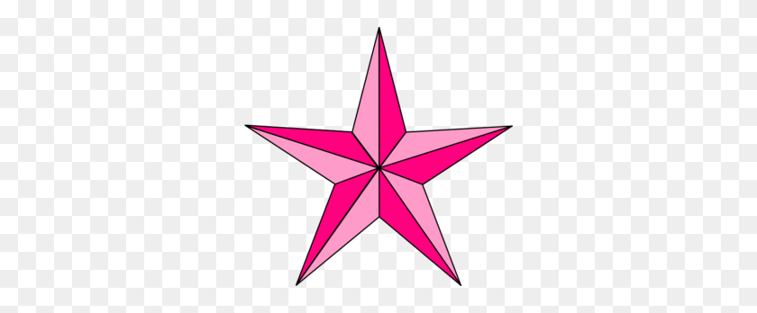 298x288 Pink Nautical Star Clip Art - Pink Star Clipart