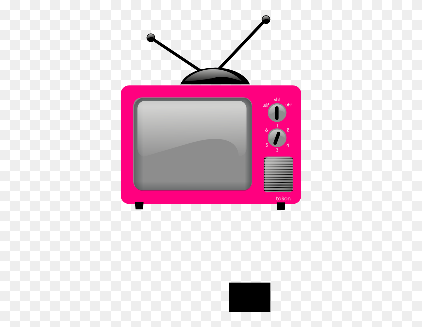 360x592 Pink Old Tv Clip Art - Old Tv Clipart