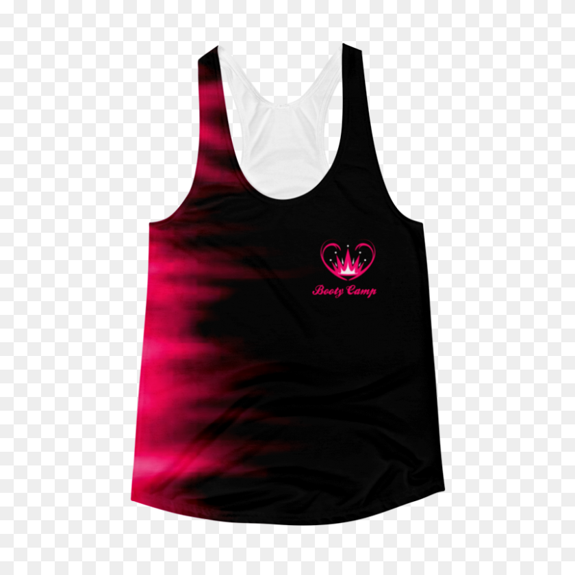 800x800 Pink Ombre Flames Tank Top Empowered Fitness - Tank Top PNG