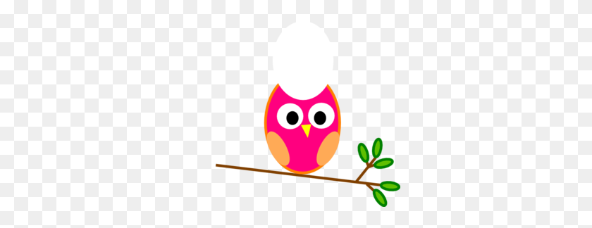 297x264 Pink Owl Clip Art - Spring Owl Clipart