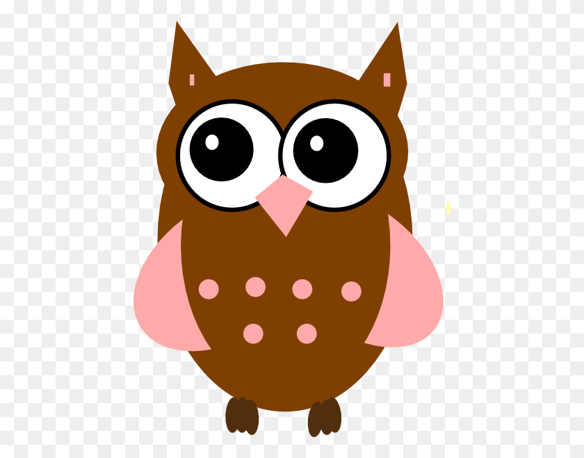 456x599 Pink Owl Clip Art Animals Birds - Cocoon Clipart