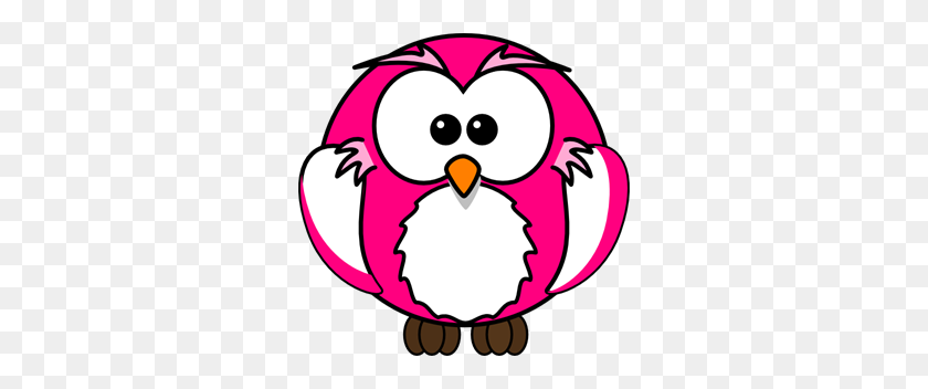 300x292 Pink Owl Png, Clip Art For Web - Fireworks Clipart Free