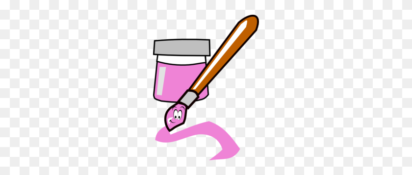 216x297 Pink Paintbrush Clip Art - Paintbrush Clipart PNG
