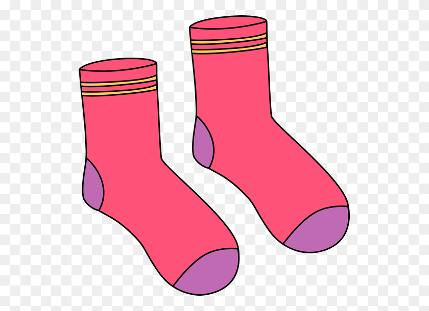 531x550 Pink Pair Of Socks Clip Art - Pair Clipart