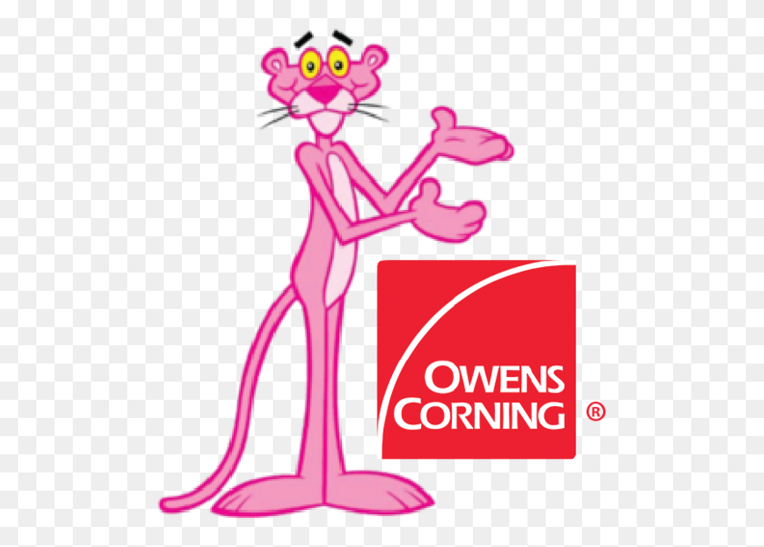 495x542 Pink Panther Owens Corning Roof Shingles Insulation - Shingles Clipart