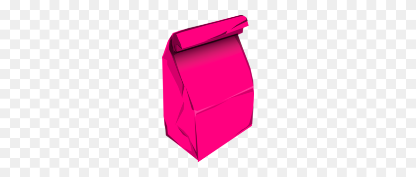 186x299 Pink Paper Bag Clip Art - Sack Lunch Clipart