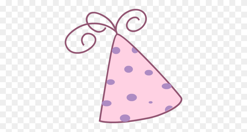 400x390 Pink Party Hat With Purple - Party Hat PNG