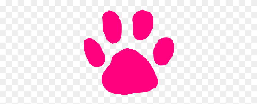 298x282 Pink Paw Print Clip Art - Pink Panther Clipart