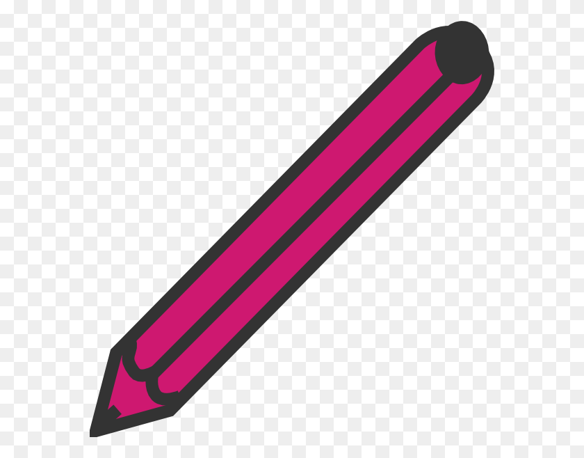 582x598 Pink Pen Clip Art - Pink Eraser Clipart