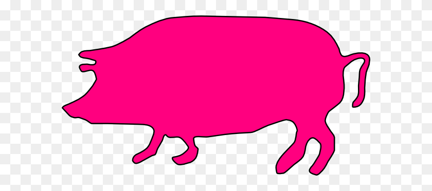 600x312 Pink Pig Clip Art - Hog Clipart Black And White