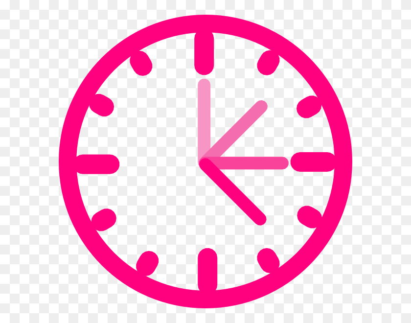 600x600 Розовые Розовые Часы Картинки - Круг Время Клипарт