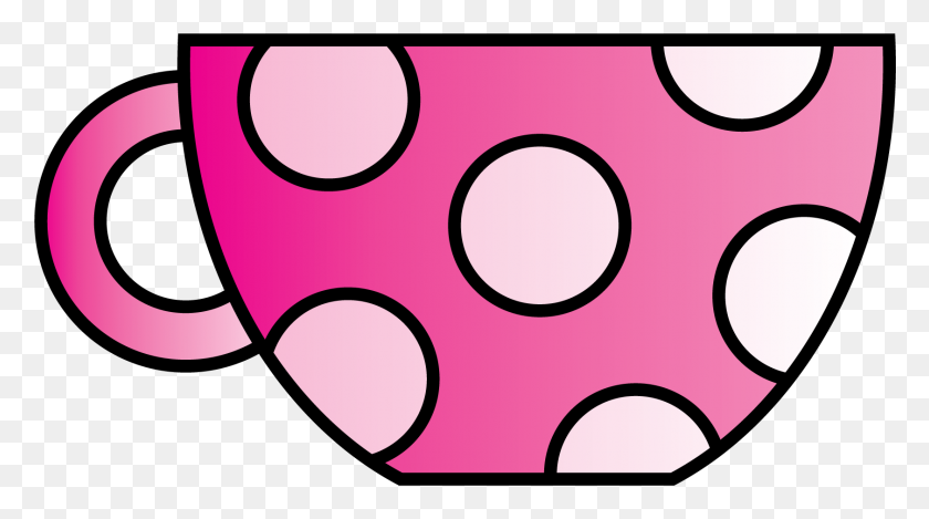 1683x883 Pink Polkadot Teacup Clipart Freebie Clip Art, Creative And Crafts - Tea Cup Clipart