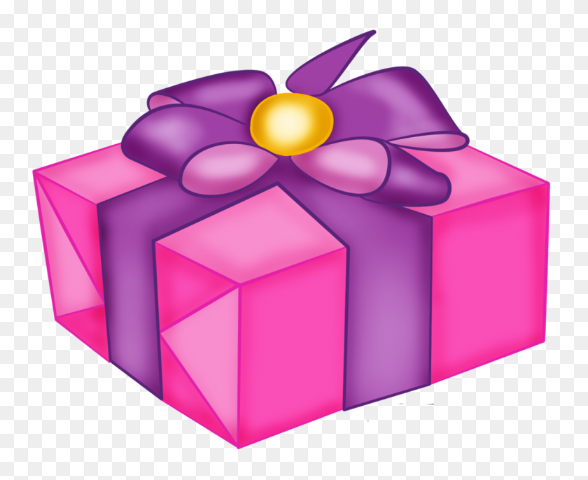 1094x879 Розовая Подарочная Коробка С Фиолетовым Бантом Галерея Png - Фиолетовая Лента Png