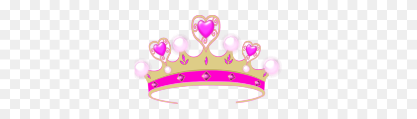 298x180 Pink Princess Crown Clip Art - Princess Clipart