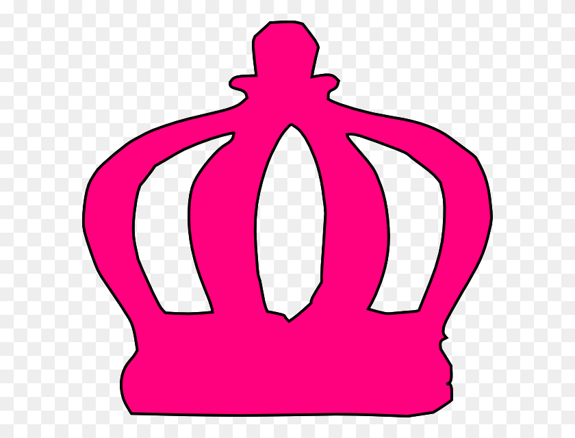 600x580 Розовый Логотип Короны Принцессы - Клипарт Корона Принцессы