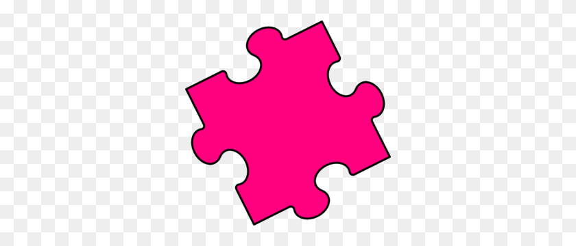 300x300 Pink Puzzle Piece Clip Art - Puzzle Piece Clipart