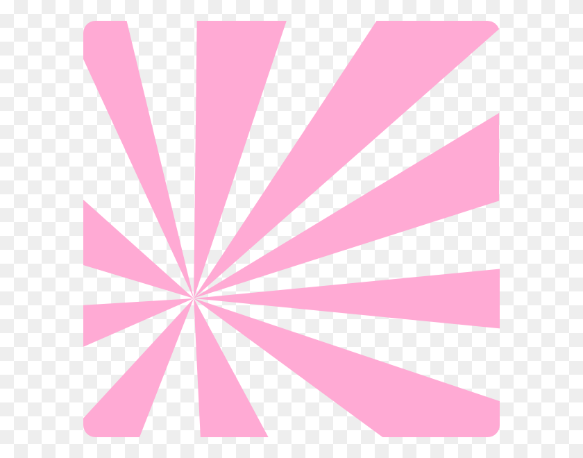 600x600 Pink Rays Burst Clip Art - Rays PNG