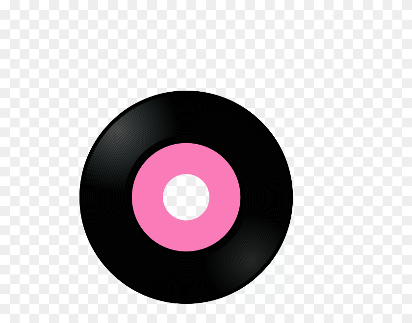 516x599 Pink Record Mandy Clip Art - 70s Clipart