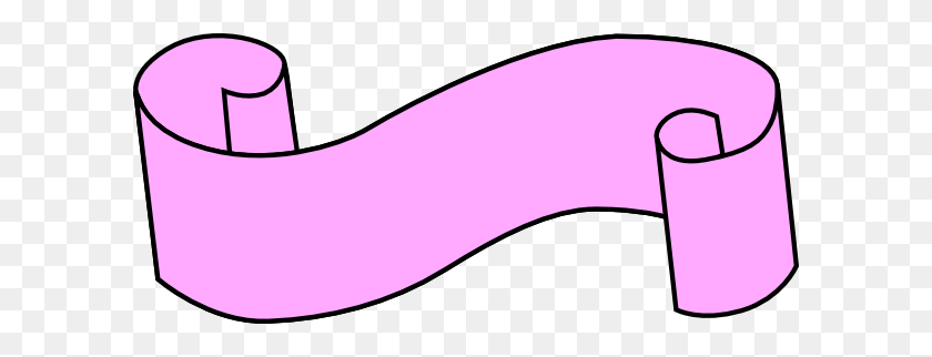 600x262 Pink Ribbon Clip Art - Ribbon Clipart