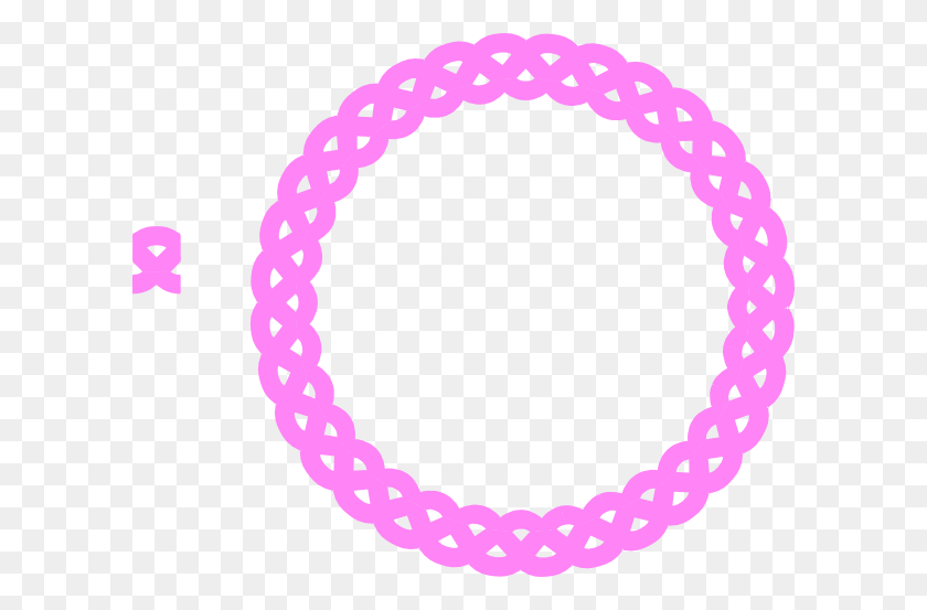 600x493 Pink Rope Frame Clip Art - Rope Clipart