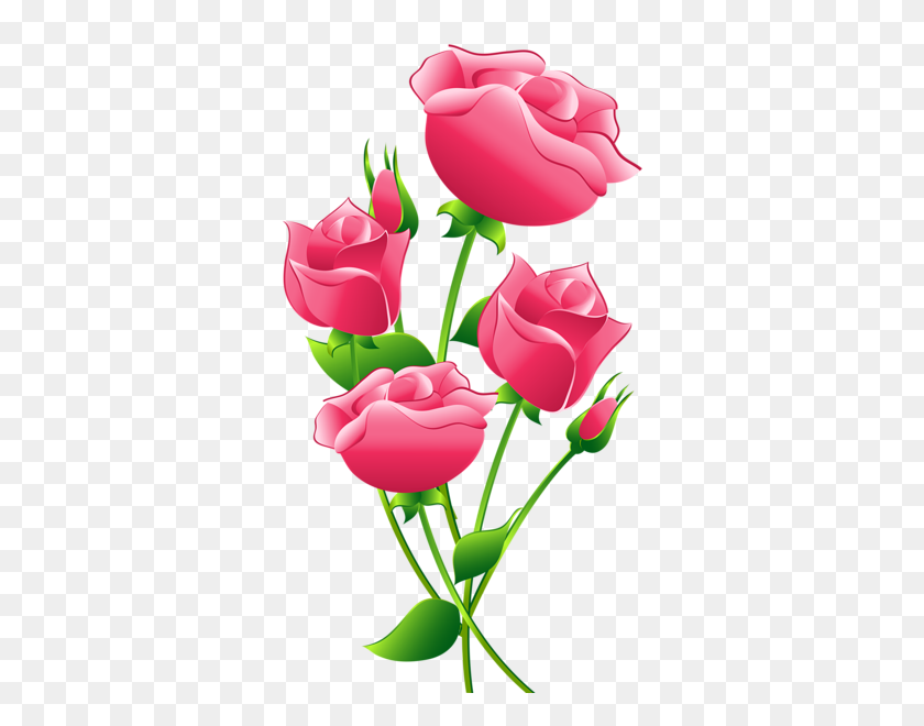 344x600 Pink Roses Transparent Png Clip Art Image Flores Imagenes - Gardenia Clipart