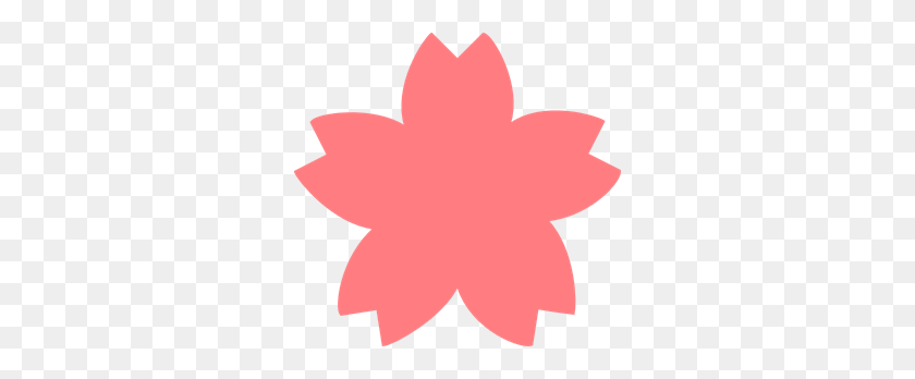 300x288 Pink Sakura Png, Clip Art For Web - Sakura Flower Clipart