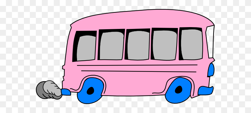 600x319 Clipart De Autobús Escolar Rosa - Clipart De Mascota De La Escuela