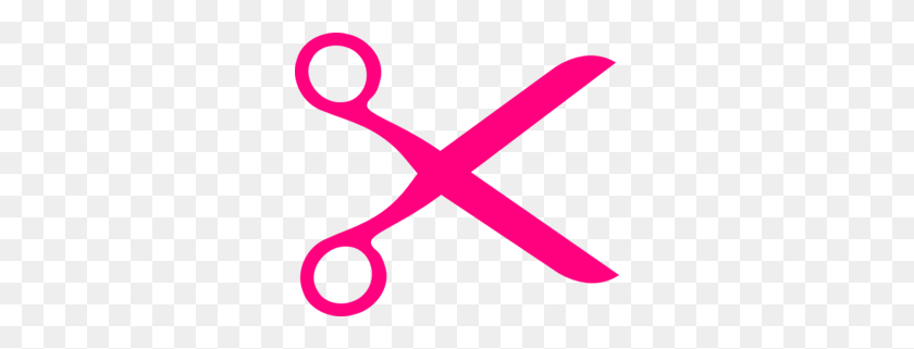 298x261 Pink Scissors Clipart - Brush Hair Clipart