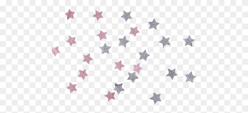 492x325 Pink Silver Stars Confetti Bling - Silver Confetti PNG