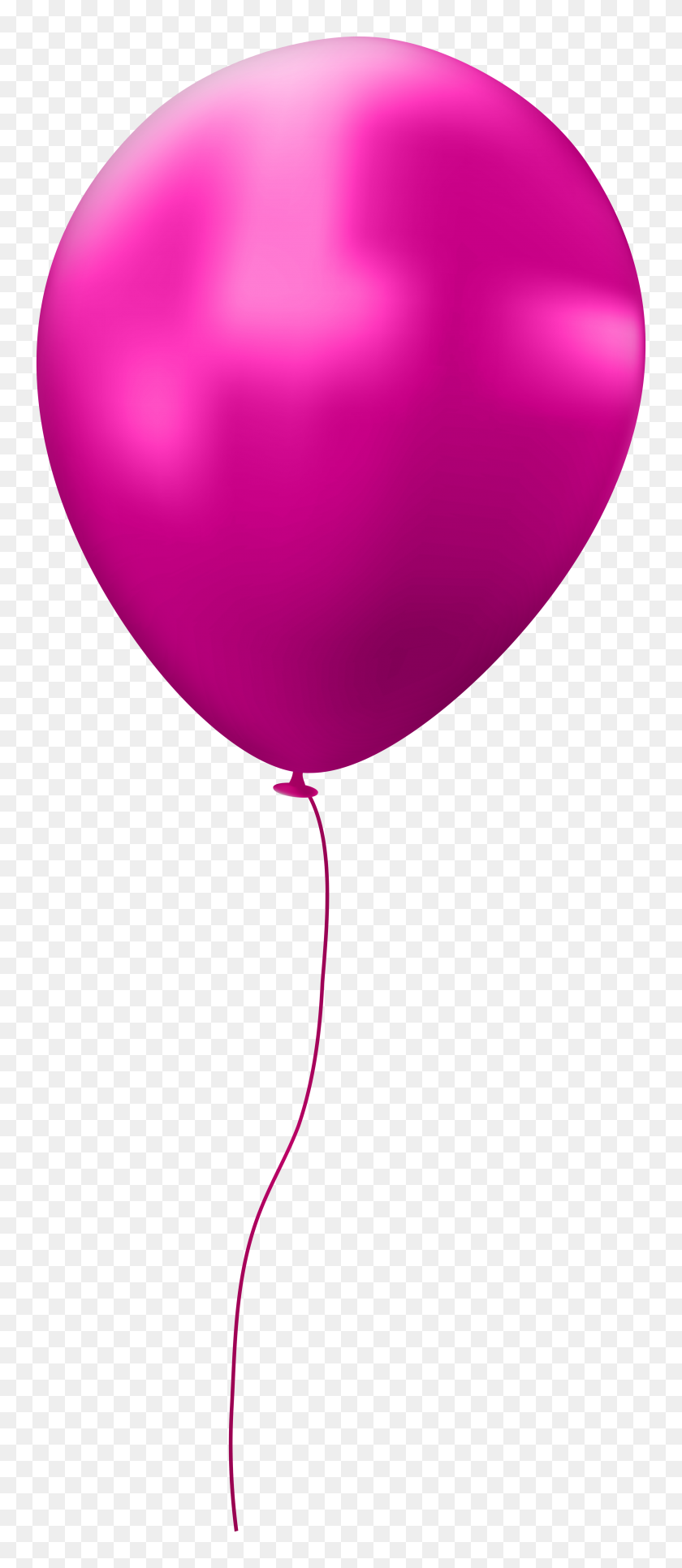 3333x8000 Pink Single Balloon Png Clip Art - Pink Balloon Clipart