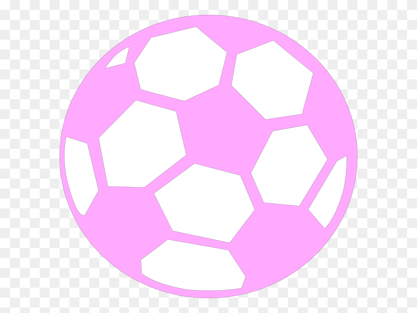 600x571 Розовый Футбольный Мяч Клипарт - Футбольный Мяч Клипарт