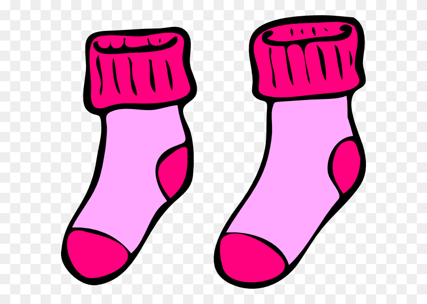 600x539 Pink Socks Clip Art - Rosemary Clipart