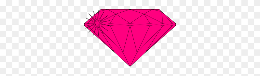 296x186 Pink Sparkle Diamond Clip Art - Pink Diamond Clipart