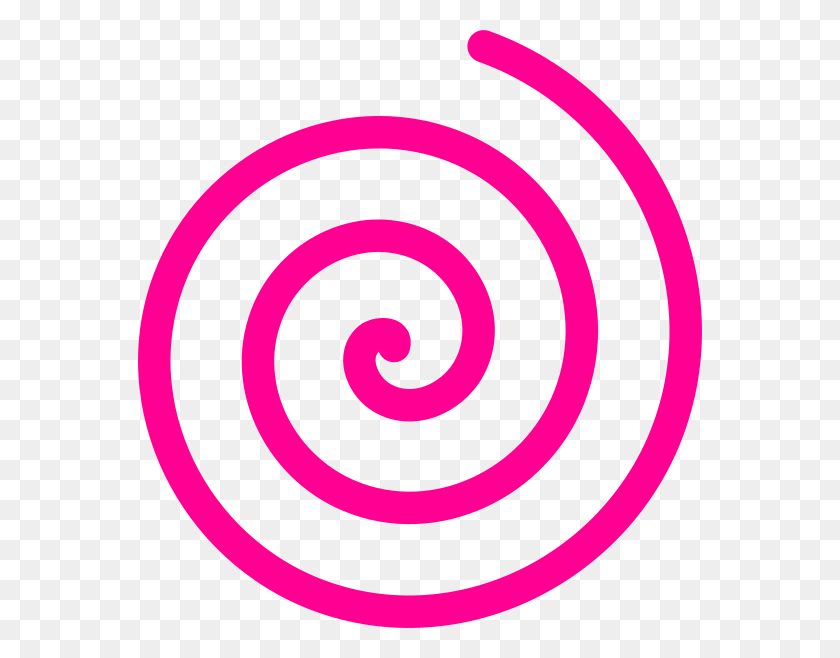 564x598 Pink Spiral Clip Art - Spiral Clipart