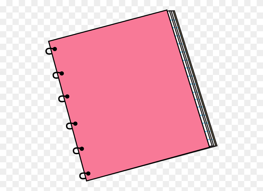 550x552 Pink Spiral Notebook Clip Art - Spiral Notebook Clipart