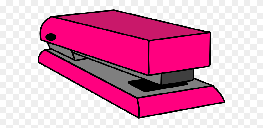 600x348 Розовый Степлер Клипарт - Степлер Клипарт