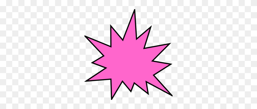 288x298 Pink Star Burst Clip Art - Burst PNG