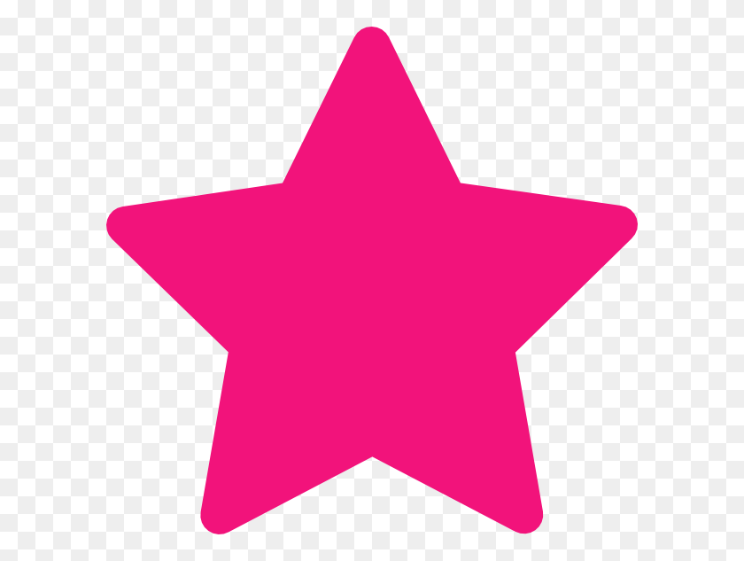 600x573 Pink Star Clip Art - Star Clipart Vector