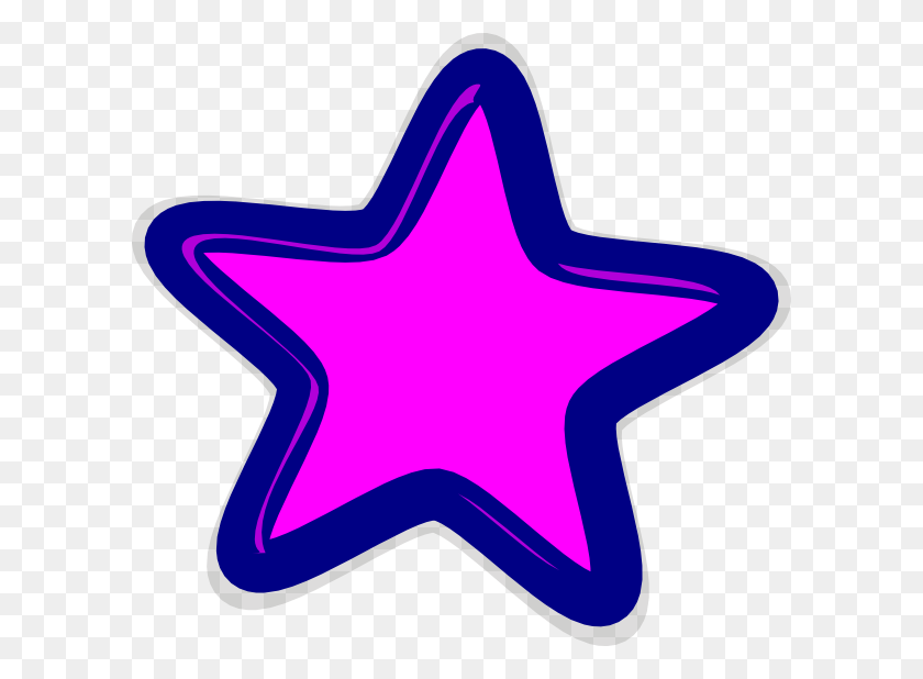 600x558 Pink Star Clip Art - All Star Clip Art