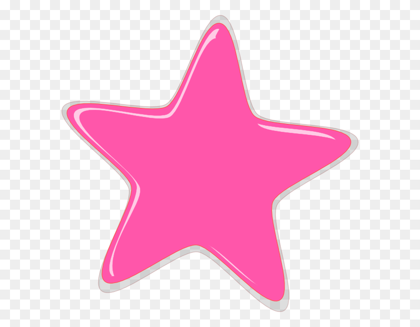 594x595 Клипарт Розовая Звезда - Висячие Звезды