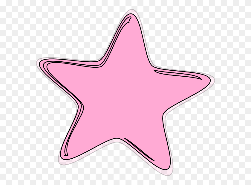 600x558 Pink Star Png Clip Arts For Web - Pink Star Clipart