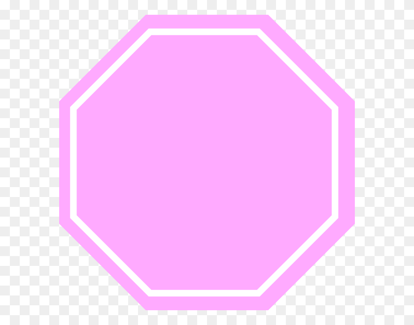 600x600 Розовый Знак Остановки Клипарт - Знак Остановки Клипарт