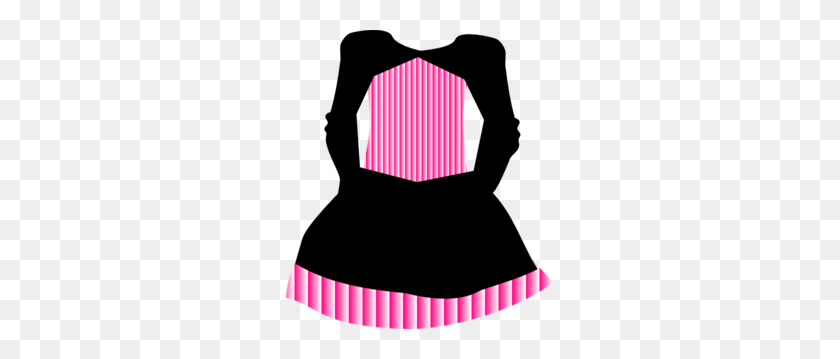 267x299 Pink Striped Pirate Dress Clip - Girl In Dress Clipart