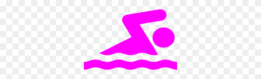 300x195 Розовый Пловец Картинки - Плавание Клипарт