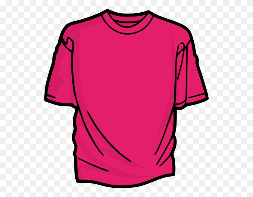 546x595 Imágenes Prediseñadas De Camiseta Rosa - Contorno De Camiseta Png