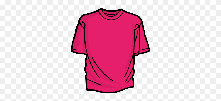 300x326 Pink T Shirt Vector Clip Art - Hawaiian Shirt Clipart
