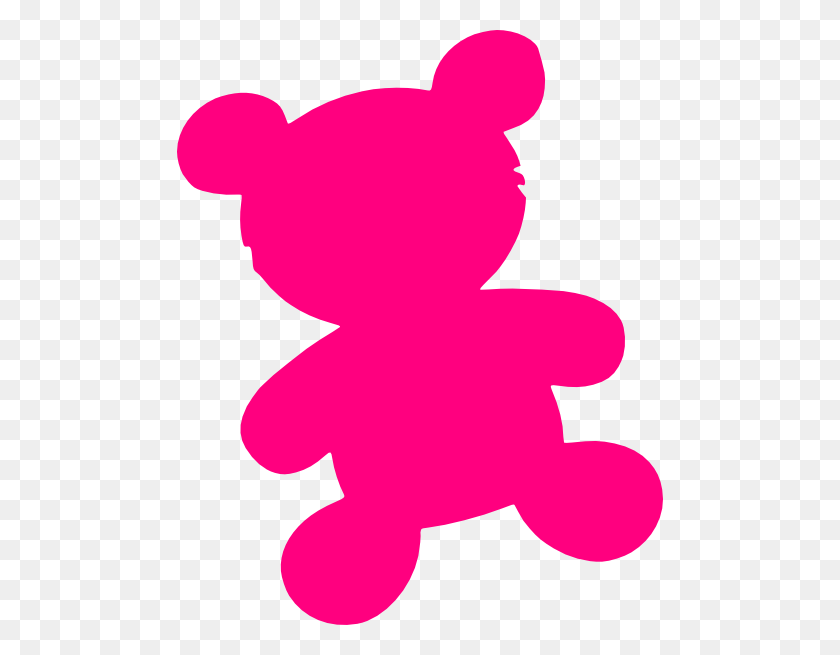 486x595 Pink Teddy Bear Clipart - Gummy Bear Clipart